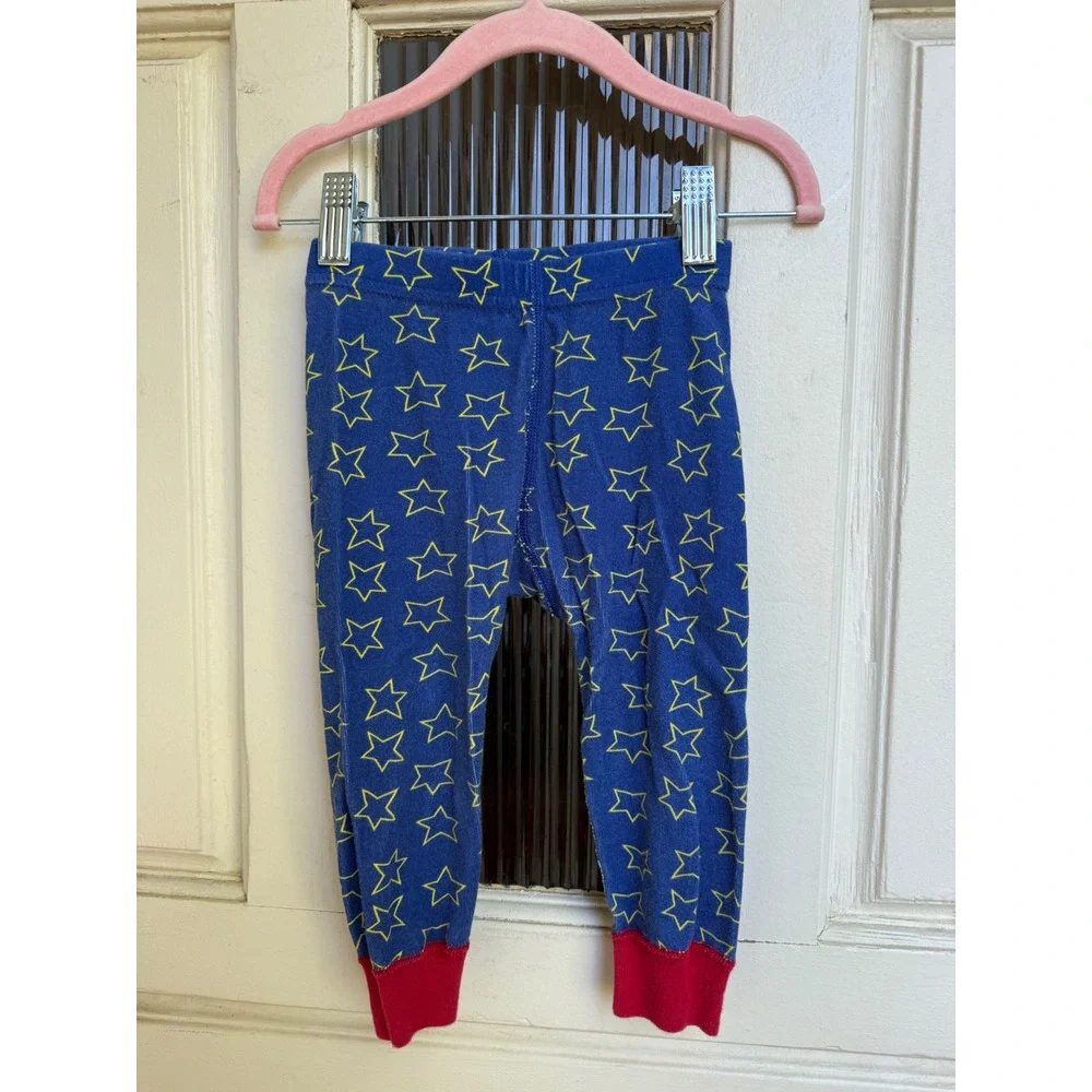 Hanna Andersson Wonder Woman Pajamas Red White Stripe‎ Organic Cotton Size 2T